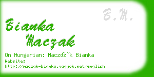 bianka maczak business card